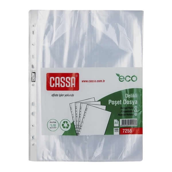 Cassa 7255 Eco A4 100 lü Poşet Dosya