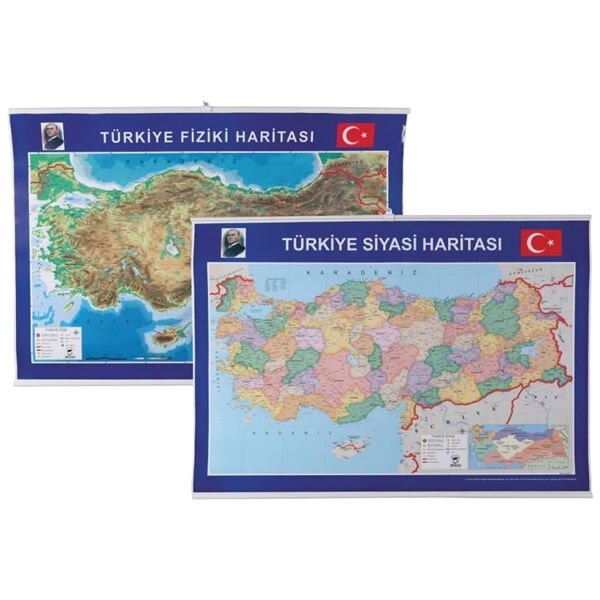 Anadolu 70x100 Turkıye Fiziki&Siyasi Haritası