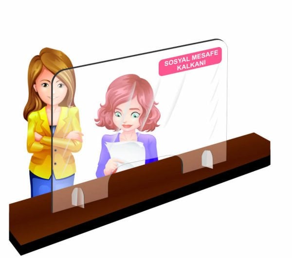 Ofisostim 70x120 3 mm Sosyal Mesafe Kalkanı