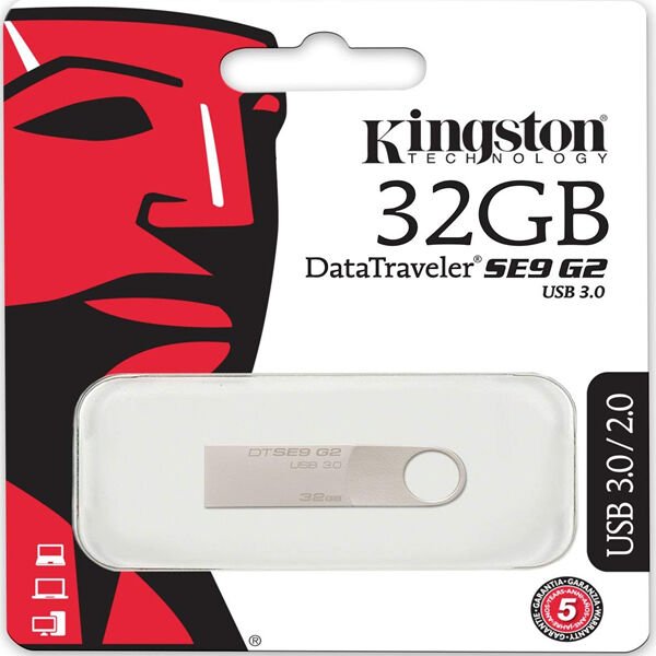 KİNGSTON 32 GB USB 3.0 DTSE9GE METAL KASA FLASH BELLEK
