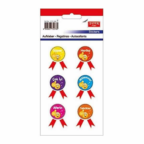 Tanex STC-206 2 li Türkçe Aferin Etiketi