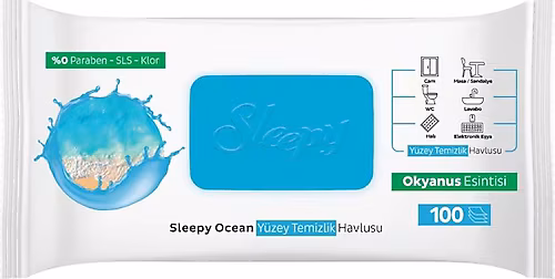 Sleepy Easy Clean 100 lü Okyanus Tazeliği Yüzey Temizlik Havlusu