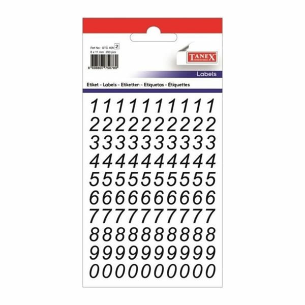 TANEX STC-405 2 Lİ ŞEFFAF RAKAM ETİKETİ
