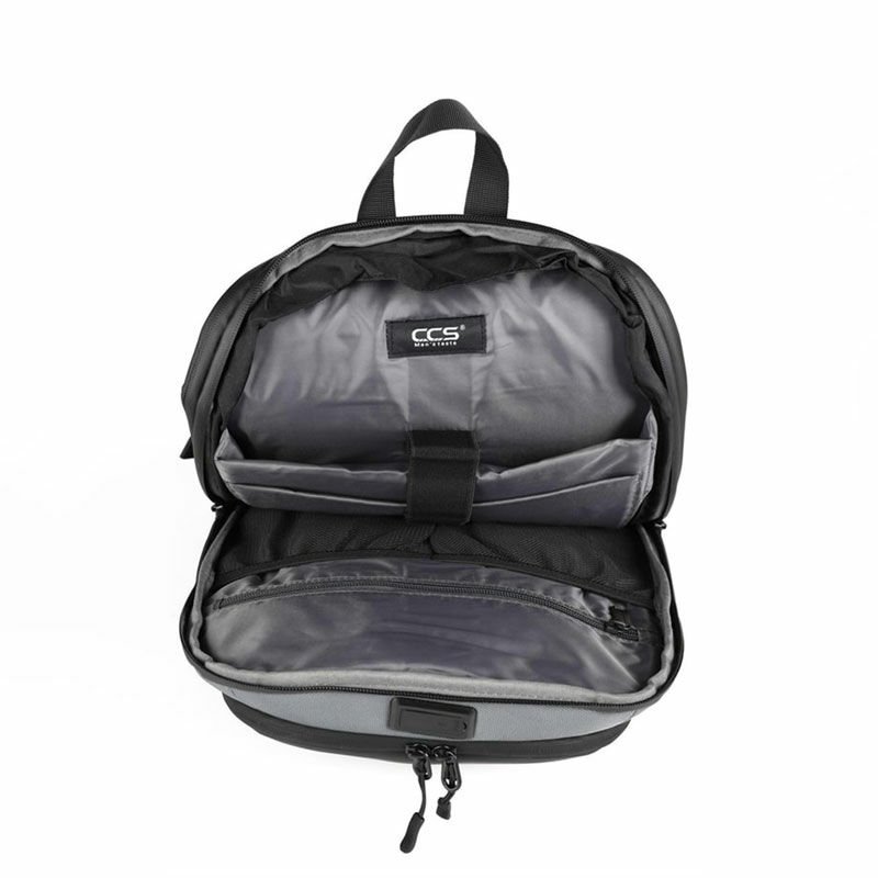 ÇÇS 31304 USB GİRİŞLİ 13.3 İNÇ GRİ LAPTOP SIRT ÇANTASI