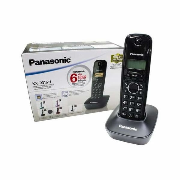 Panasonıc Kx-Tg1611 Siyah Gri 50 Telsiz Telefon