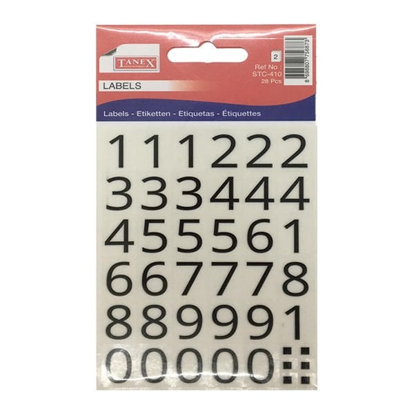 Tanex STC-410 2 li Şeffaf Rakam Etiketi