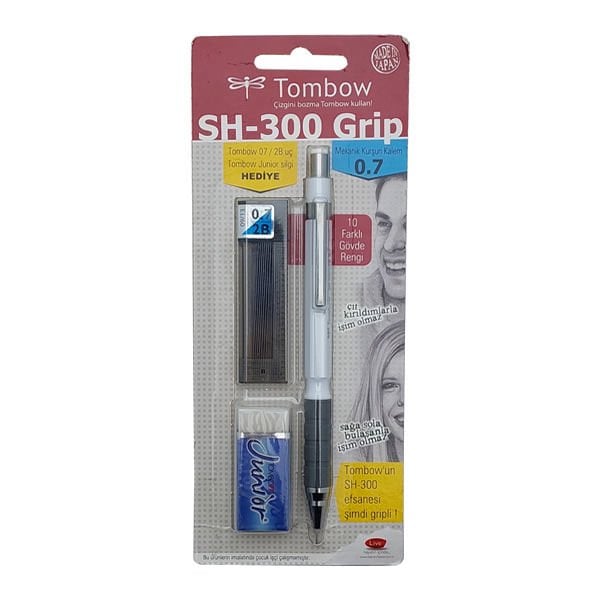 Tombow SH-300 Grip 0,7 mm Beyaz Versatil Kalem