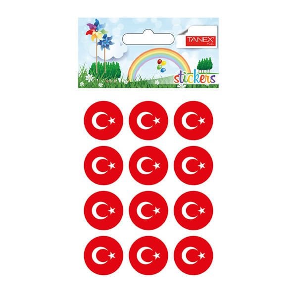 Tanex Tde-134 20 Mm Türk Bayrağı Damla Etiketi