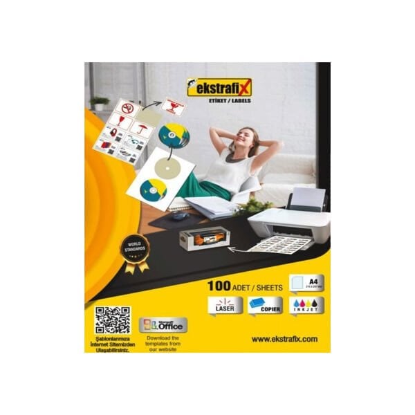 Ekstrafix Rc-002 B 15 mm Beyaz Ofis Etiket