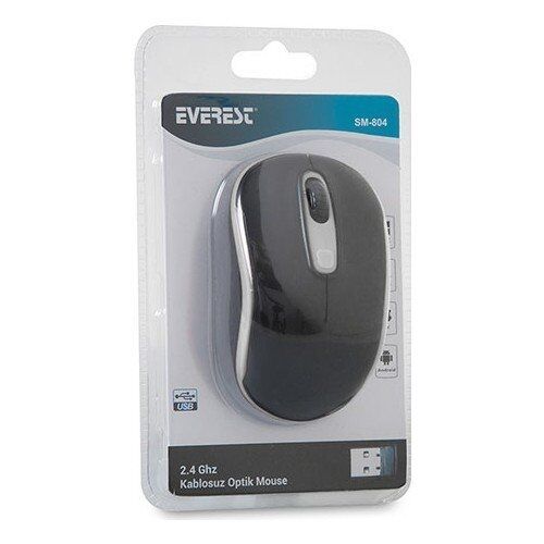 Everest SM-804 1600 Dpi Siyah-Beyaz Usb Kablosuz Mouse