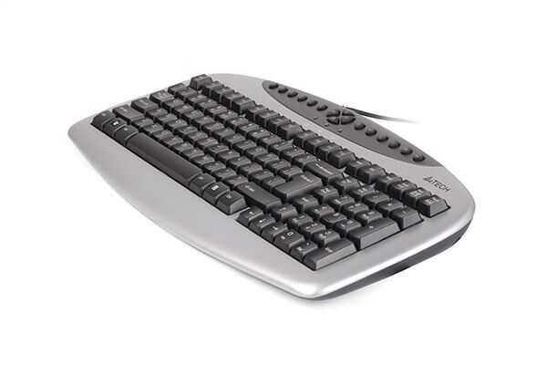 A4 Tech KB21 Gümüş & Siyah Q Tr Kablolu Klavye