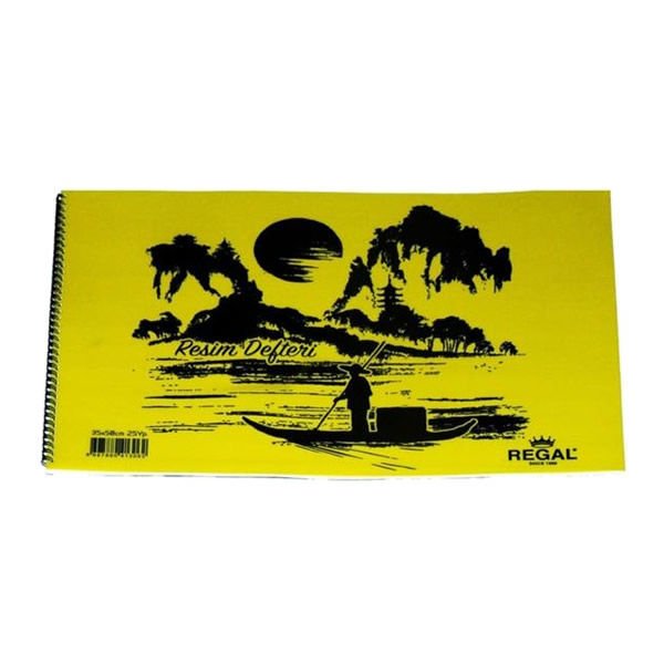 Gürpaş 369 35x50 25 Yaprak Spiralli Plastik Kapaklı Lüx Resim Defteri