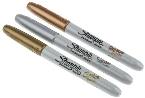 Sharpie 1986006 3 lü Blister Altın Gümüş Bronz Metalik Markör Kalem