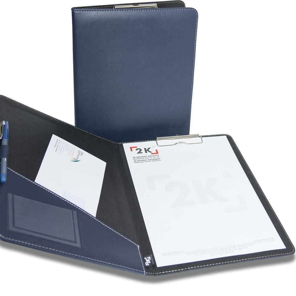 2K 501-3 A4 LACİVERT SUNİ DERİ SEKRETERLİK
