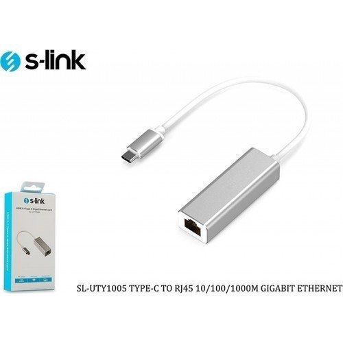 S-LİNK UTY-1005 TYPE-C TO RJ45 GİGABYTE DÖNÜŞTÜRÜCÜ