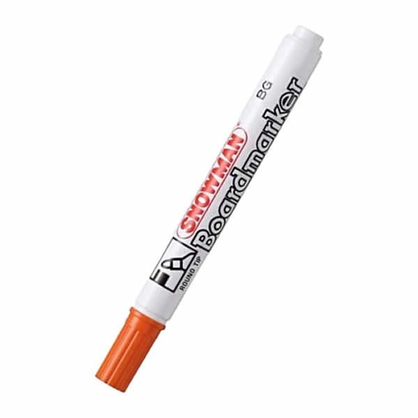 Snowman BG-12T Alkol Esaslı Turuncu Beyaz Tahta Kalemi
