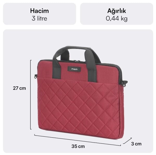 Mack Mcc-902 14.1 İksy Kırmızı Notebook Çantası