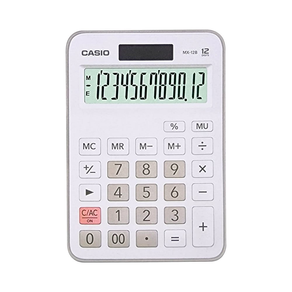 Casio MX-12B-WE Beyaz 12 Hane Masa Üstü Hesap Makinesi