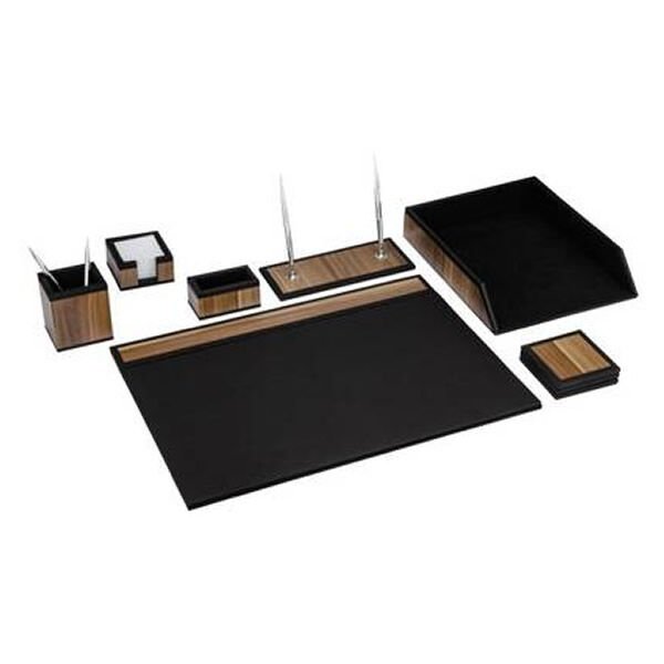 Gıpta 7204 Laron 8 Parça Kahve-Siyah Ahşap Sümen Takımı