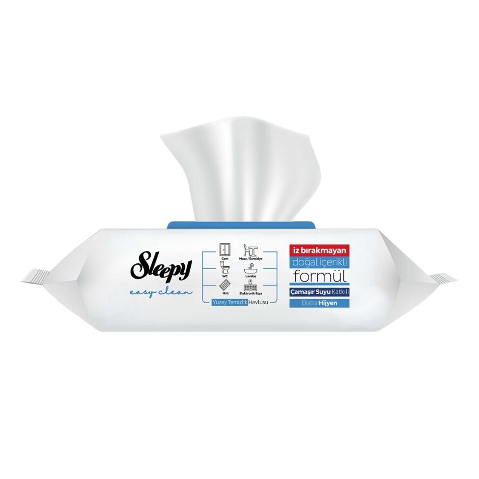 Sleepy Easy Clean 100 lü Çamaşır Suyu Katkılı Yüzey Temizlik Havlusu