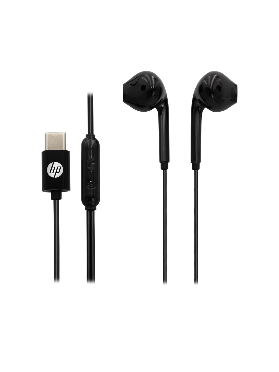Hp DHH-3113C-WT Kablolu Kulakiçi Type-C Ses Kontrol Butonlu Mikrofonlu Siyah Kulaklık