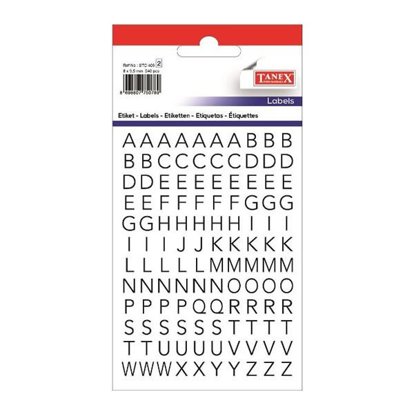 Tanex STC-409 2 li Şeffaf Harf Etiketi