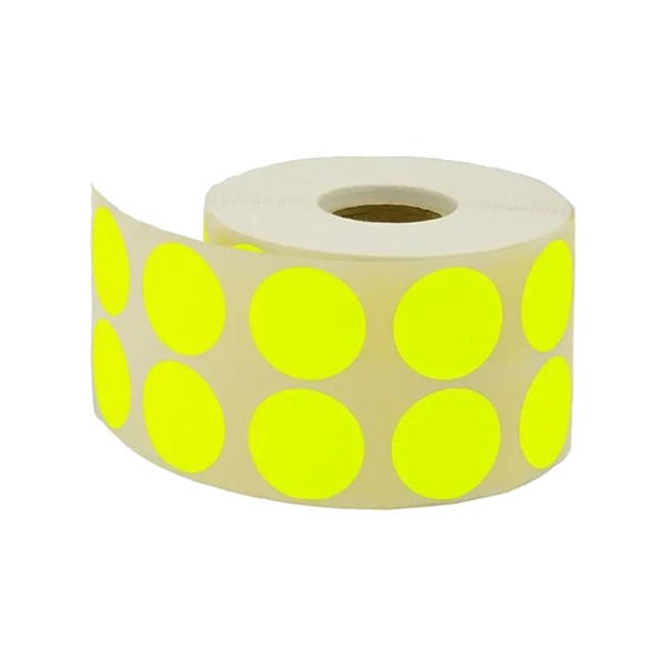 Tanex 25 mm 2500 lü Sarı Nokta Etiket