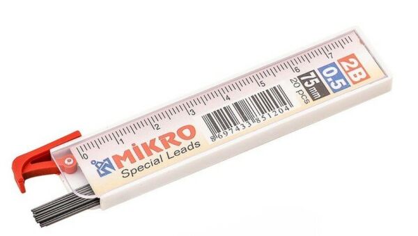 Mikro M-750 75 mm 0,9 mm Cetvelli Kurşun Kalem Ucu