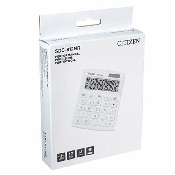 Citizen SDC-812NRWHE Beyaz Hesap Makinesi