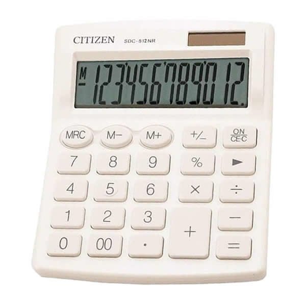 Citizen SDC-812NRWHE Beyaz Hesap Makinesi