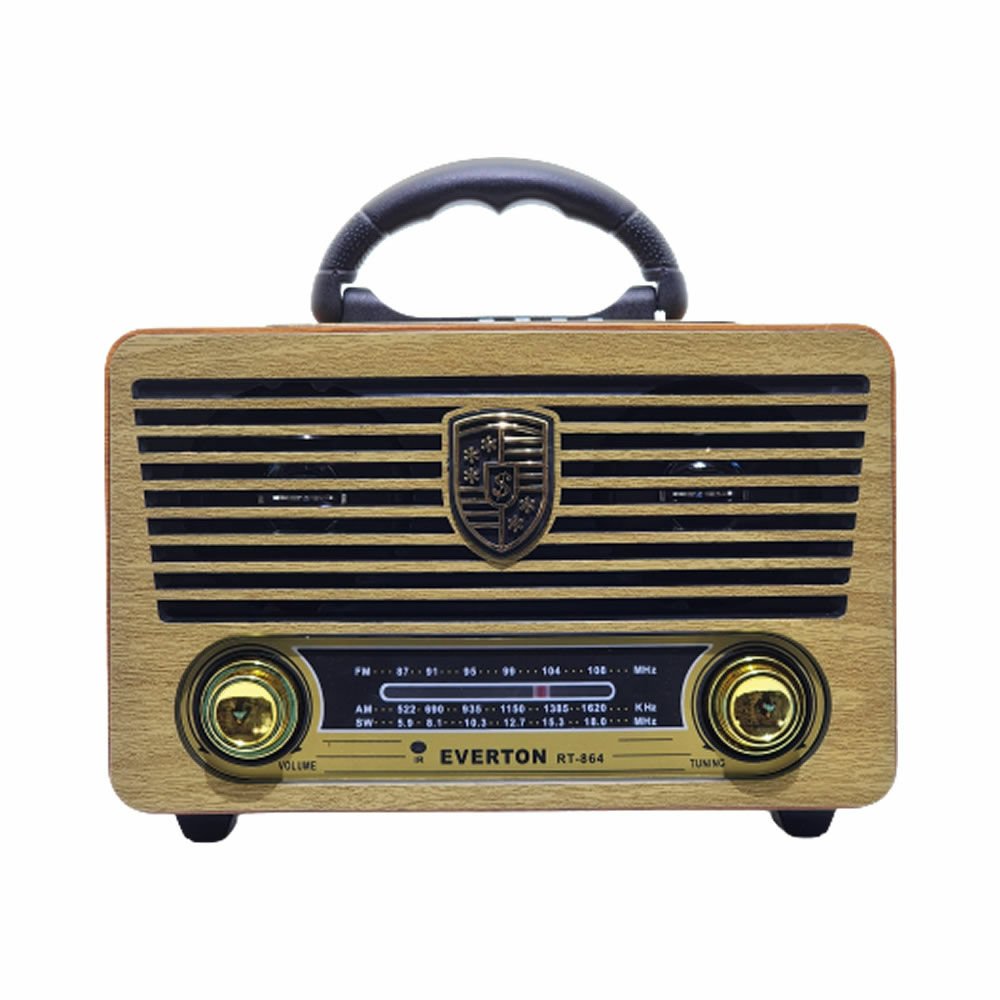 EVERTON RT-864 BLUETOOTH FM-USB-TF CARD-AUX NOSTALJİK RADYO KUMANDALI