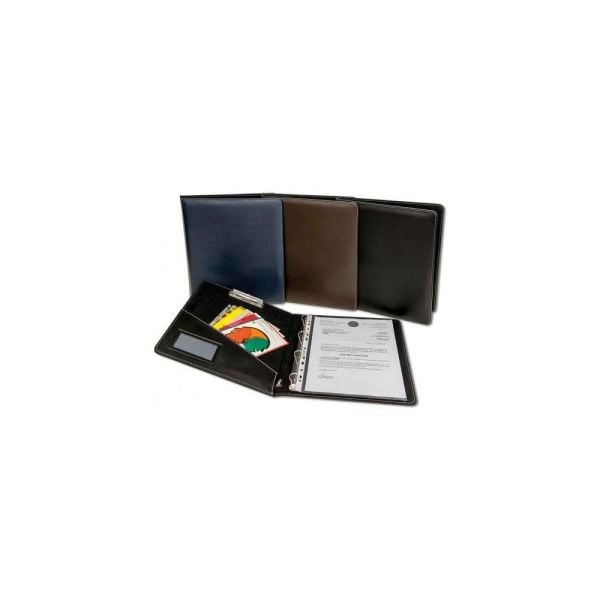 2K 509K Kahve Suni Deri 4 Halkalı Sekreterlik