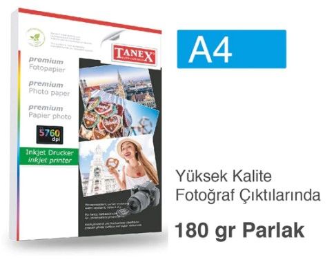 Tanex A4 180 gr 25 li Fotoğraf Kağıdı