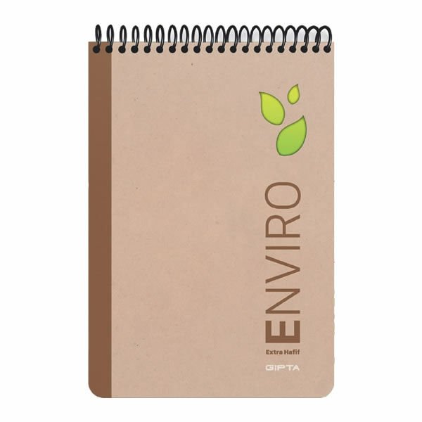 Gıpta Enviro 17x24 100 Yaprak Kareli Spiralli Kraft Kapak Bloknot
