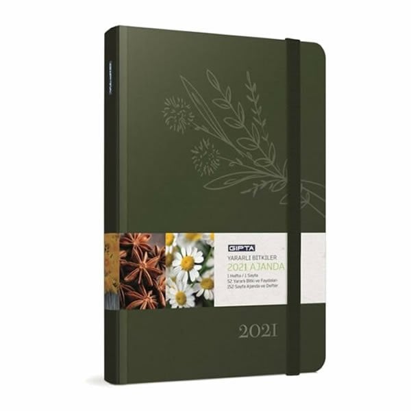 Gıpta 169-PSK 17x24 İplik Dikişli Yararlı Bitki Ajanda Defter