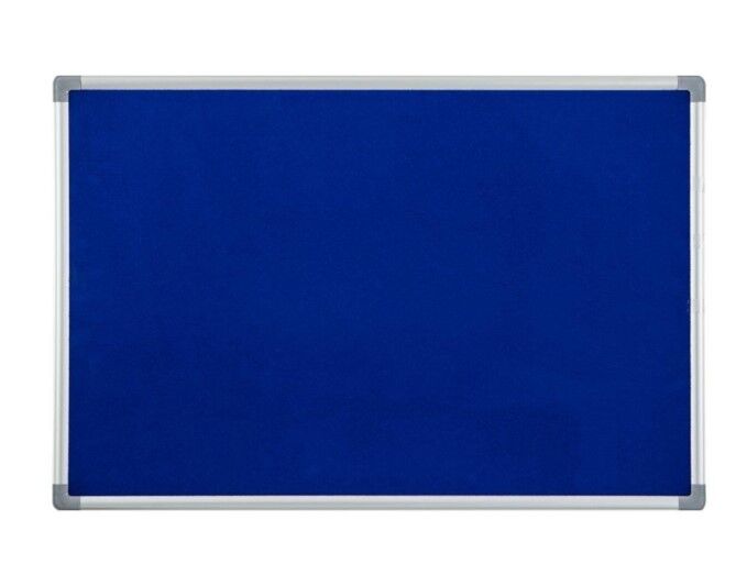 İnter INT-558-M 90x120 Alüminyum Çerçeve Duvara Monte Mavi Çuhalı Pano