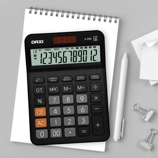 Daxi X-200 Siyah 12 Hane Masaüstü Hesap Makinesi
