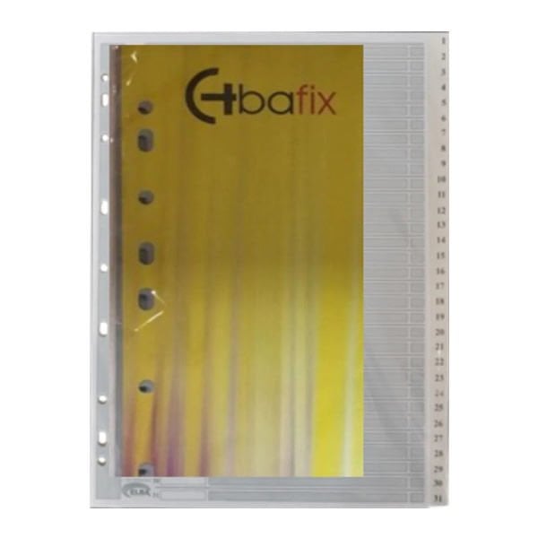 Bafıx 1-31 Rakamlı Plastik Ayraç