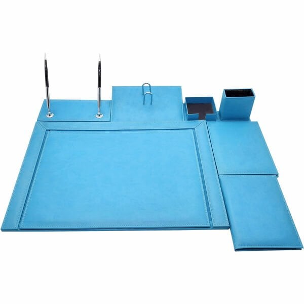 Gülpaş 283 Lüks 9 Parça Çerçeveli Turkuaz Sümen Takımı