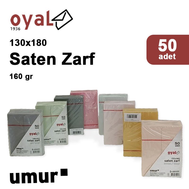 OYAL 13X18 160GR 50Lİ GRİ SATEN ZARF