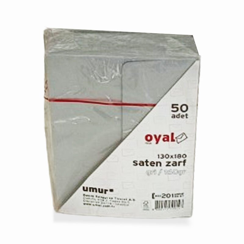 OYAL 13X18 160GR 50Lİ GRİ SATEN ZARF