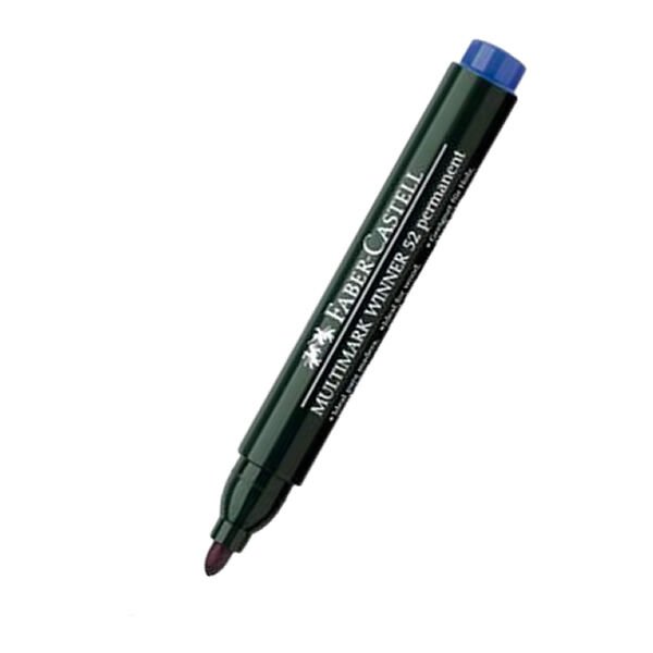 Faber Castell Yuvarlak Uç Mavi Permanent Markör Kalem