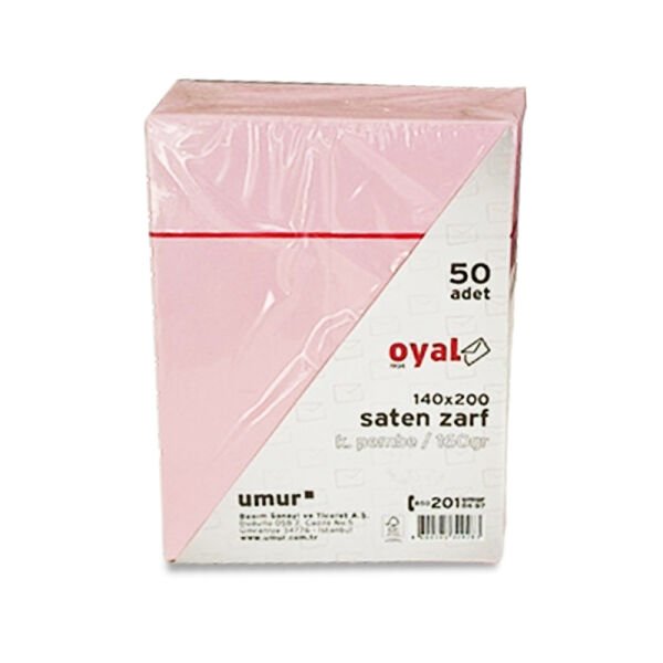 Oyal 13x18 160gr 50li Koyu Pembe Saten Zarf