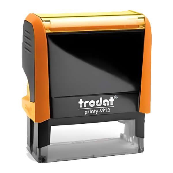 Trodat 4913 P4 Neon Turuncu Gövde Standart Firma Kaşesi Boş Kaşe