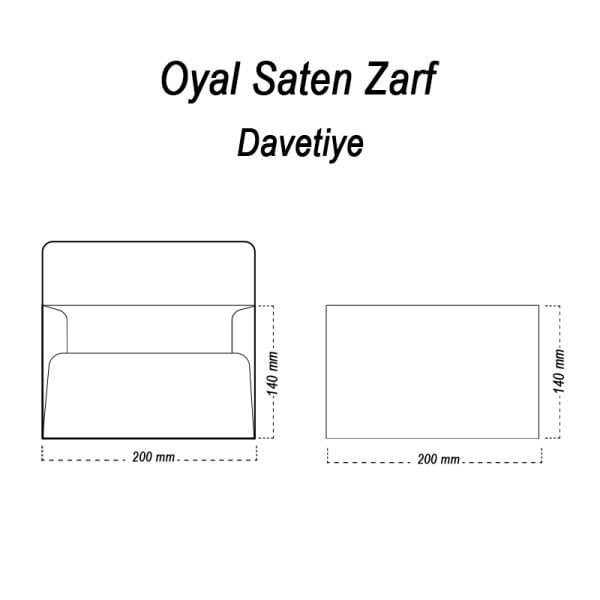 Oyal 14x20 160gr 50li Beyaz Saten Zarf