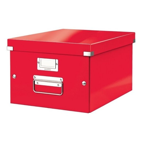 Leitz WOW Click & Store Metalik Kırmızı Orta Boy Kutu