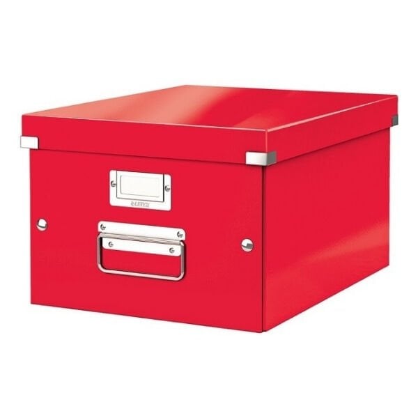 Leitz WOW Click & Store Metalik Kırmızı Orta Boy Kutu