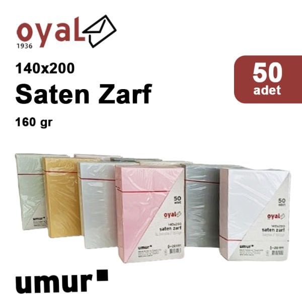 Oyal 14x20 160gr 50li Mavi Saten Zarf