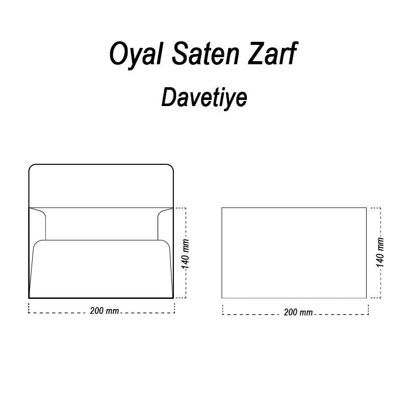 OYAL 14X20 160GR 50Lİ MAVİ SATEN ZARF