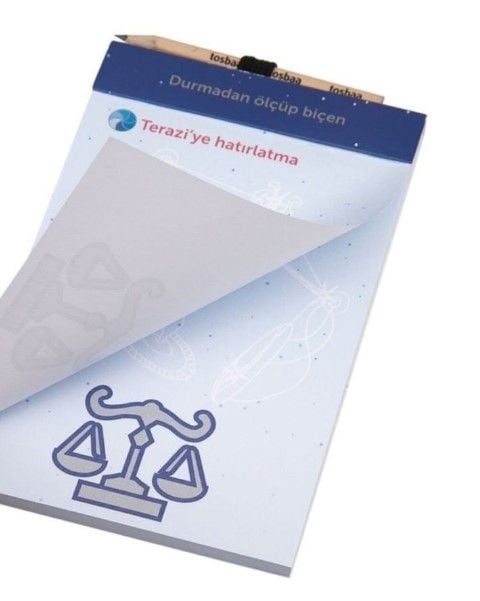 TOSBAA TERAZİ 10X16 BURÇLAR SERİSİ KALEMLİ DEFTER